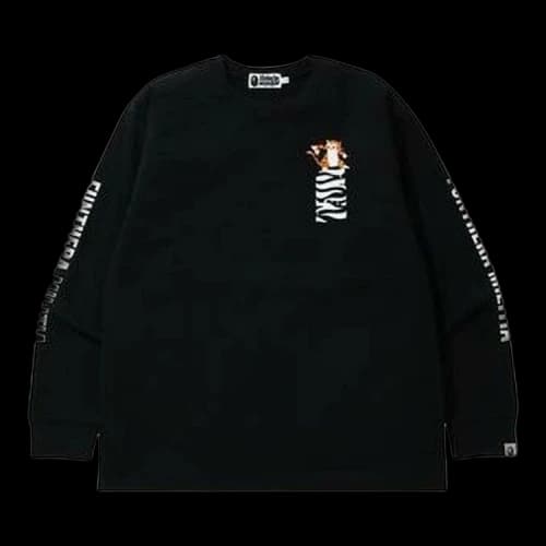 BAPE Relaxed Tiger Long-Sleeve Tee 'Indigo'