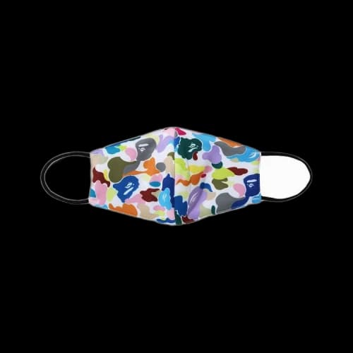 BAPE Multi Camo Facemask 'White'