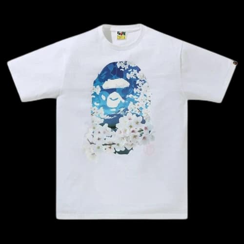 BAPE Sakura Photo Ape Head Tee 'White'