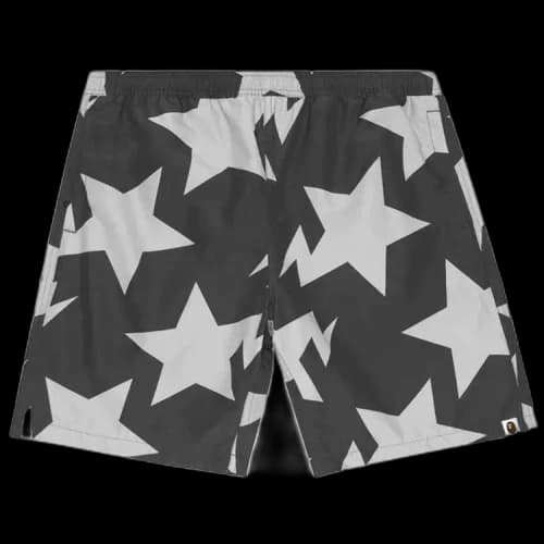 BAPE Sta Pattern Beach Shorts 'Black'