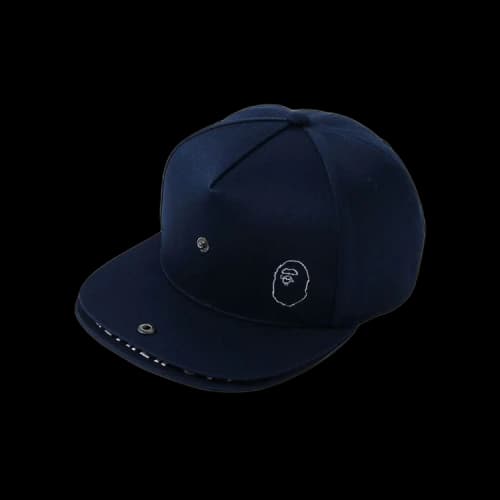 BAPE Double Visor Snap Back Cap 'Navy'