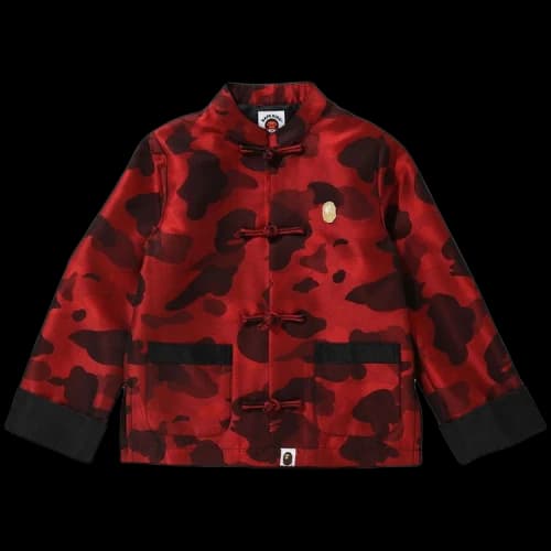 BAPE Kids Color Camo Chinese Jacket 'Red'