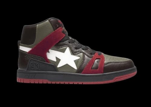 A Bathing Ape Bape Sta 93 Hi Khaki Green