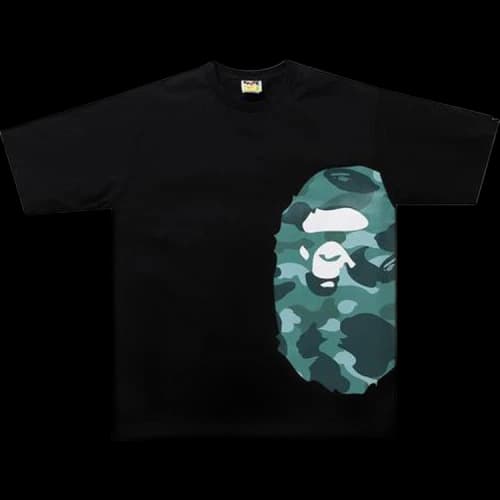 BAPE Color Camo Side Big Ape Head Relaxed Tee 'Black/Green'