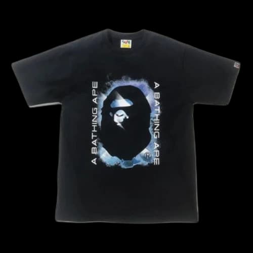 BAPE A Bathing Ape Printing Ape Head Short Sleeve Black