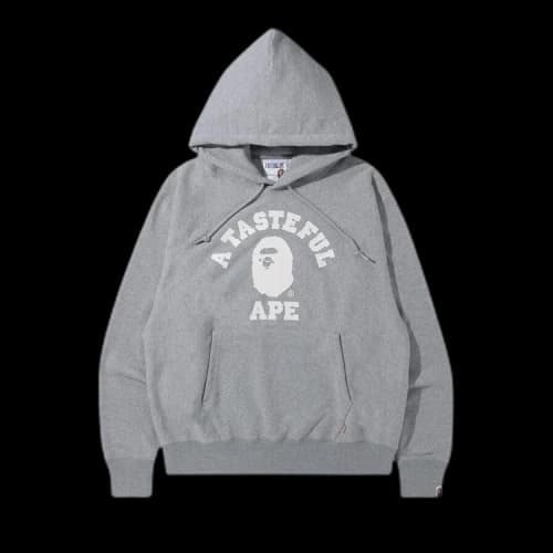 BAPE x JJJJound College Hoodie 'Grey'