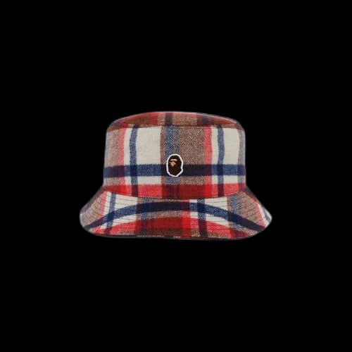 BAPE Check Hat 'Red'