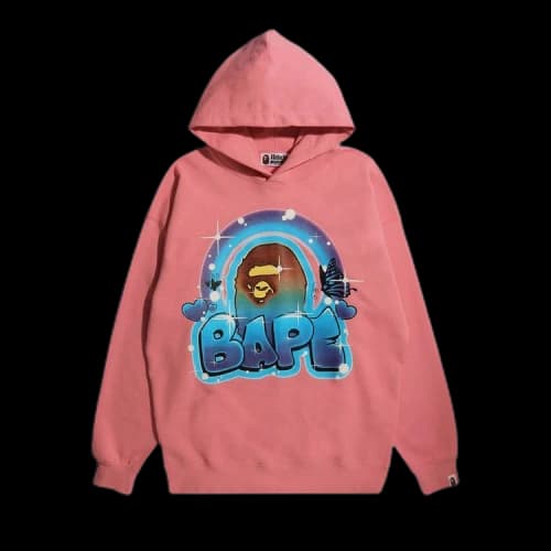 BAPE Graffiti Oversized Pullover 'Pink'