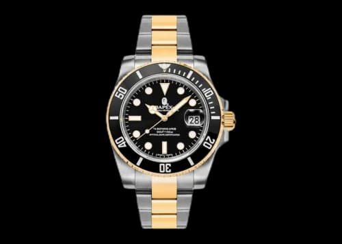 BAPE A Bathing Ape Type 1 BAPEX Watch Gold