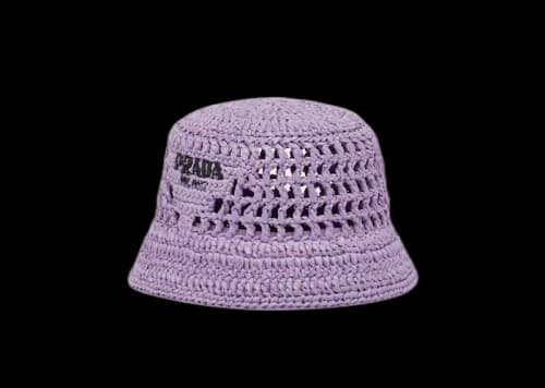 Prada Raffia Bucket Hat Lily