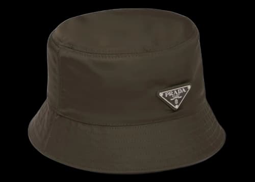 Prada Nylon Bucket Hat Camouflage Green