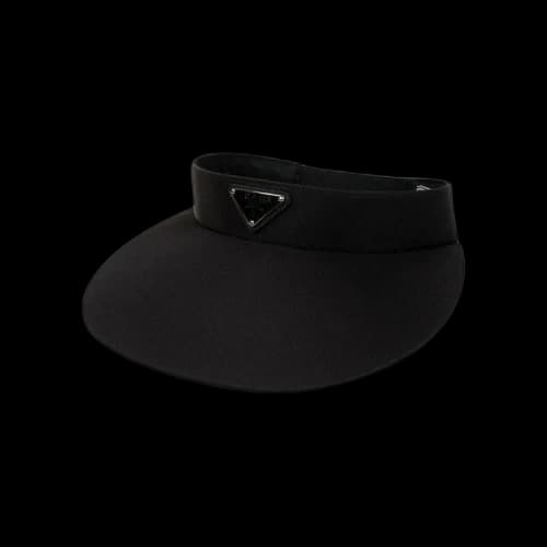 Prada Logo Plaque Visor Hat 'Black'