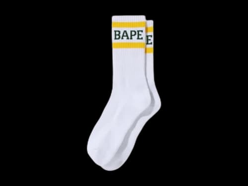 BAPE A Bathing Ape Socks White/Yellow