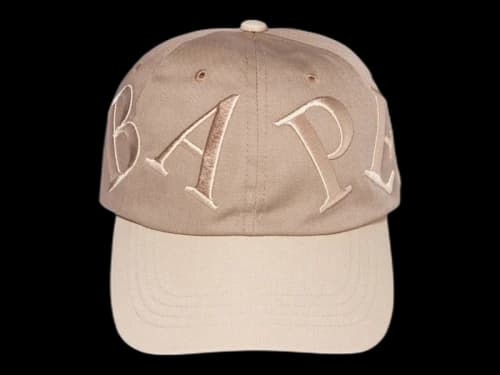 BAPE A Bathing Ape Panel Cap Beige