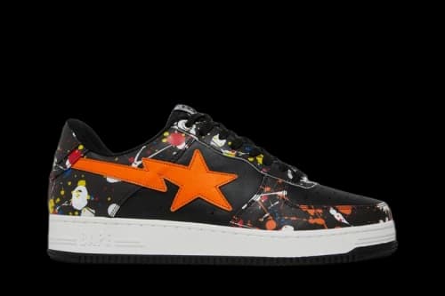 Bapesta Low 'Paint Splatter - Black'