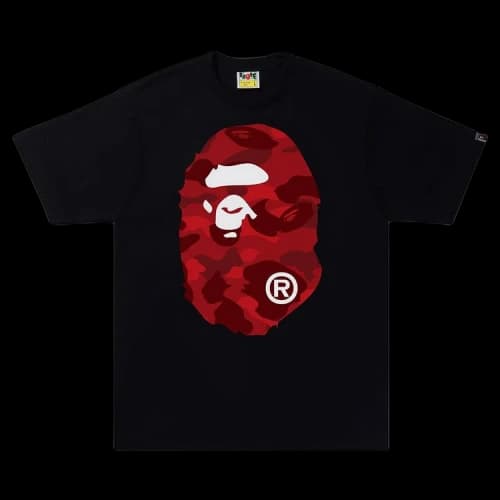 BAPE Color Camo B Big Ape Head Tee 'Black/Red'