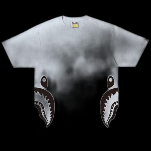 BAPE Bicolor Side Shark Tee 'Grey'