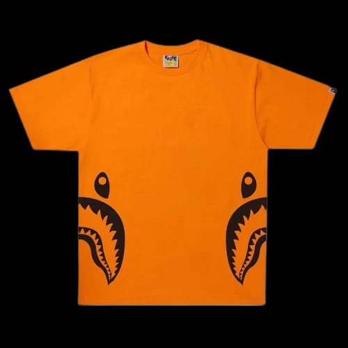 BAPE Bicolor Side Shark Tee 'Orange'
