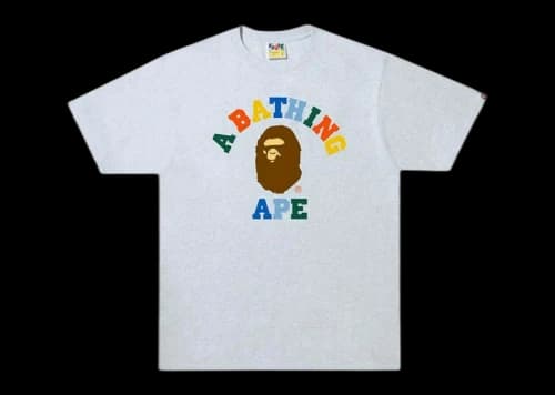 BAPE Colors College Tee Gray