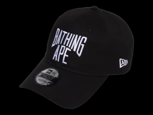 BAPE NYC Logo New Era 9Twenty Cap Black