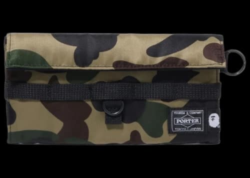 BAPE x Porter 1st Camo Long Wallet Green