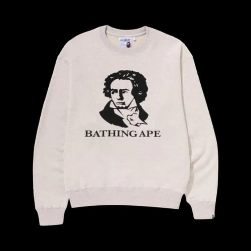 BAPE Classic Bathing Ape Relaxed Fit Crewneck 'Ivory'