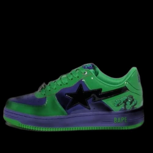 A BATHING APE Bape Sta X Marvel 'Blue Green'