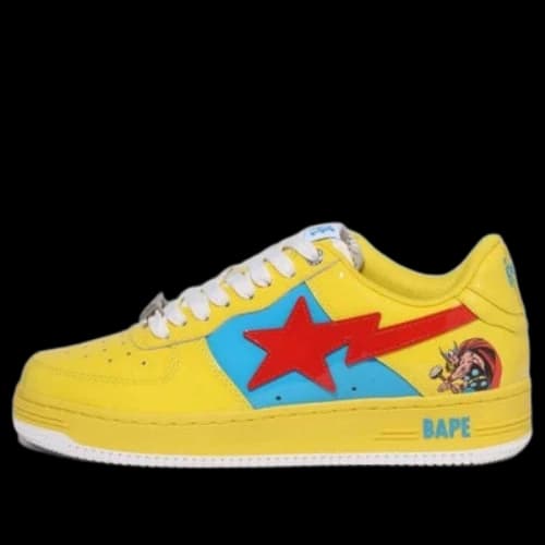 A BATHING APE Bape Sta x Marvel 'Yellow Blue Red' (Women's)