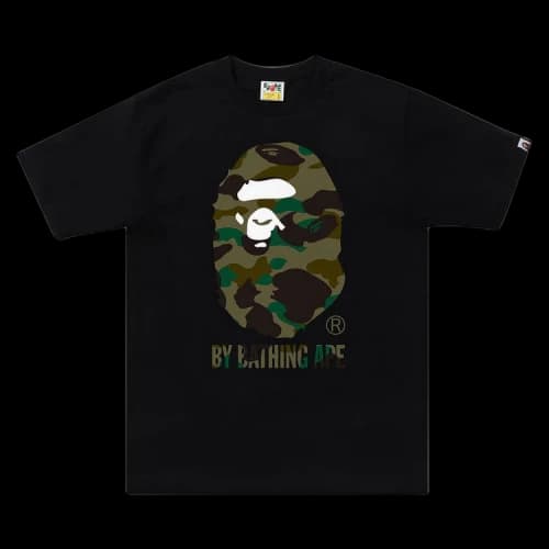 BAPE 1st Camo Side Big Ape Head Tee 'Black/Green'
