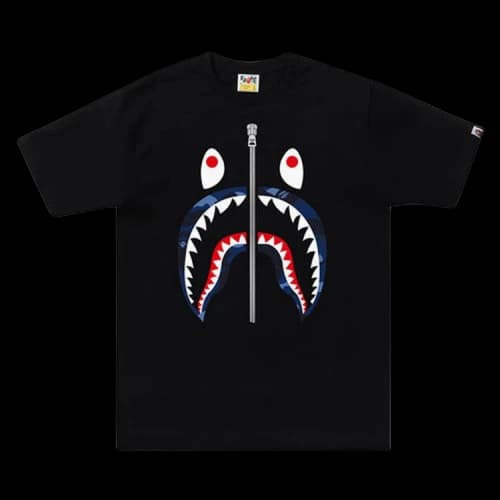 BAPE Color Camo Shark Tee 'Black/Navy'
