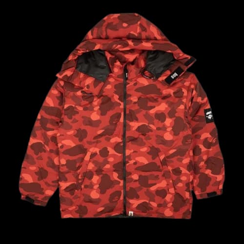 BAPE Color Camo Relaxed Fit Down Jacket 'Red'