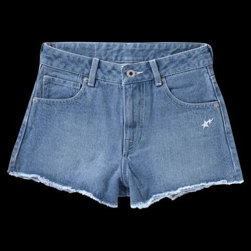 BAPE Ape Head Stitched Denim Shorts 'Light Indigo'