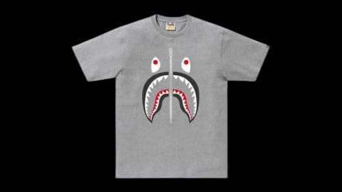 BAPE Shark Relaxed Fit Tee Grey