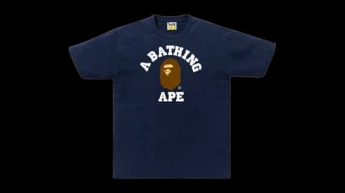 BAPE College 1I80110001 Tee Navy