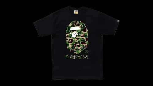 BAPE ABC Camo By Bathing Ape 1I80110005 Tee Black/Green