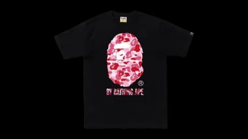 BAPE ABC Camo By Bathing Ape 1I80110005 Tee Black/Pink