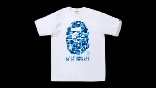 BAPE ABC Camo By Bathing Ape 1I80110005 Tee White/Blue