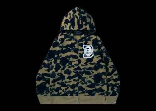 BAPE 1st Camo Bape Full Zip Hoodie Green