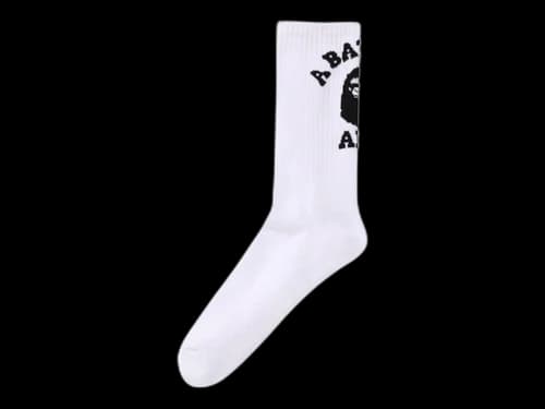 BAPE College Socks (FW25) White