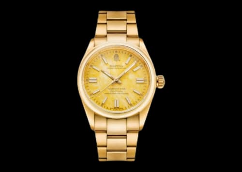 BAPE A Bathing Ape Type 5 BAPEX Watch Gold/Yellow