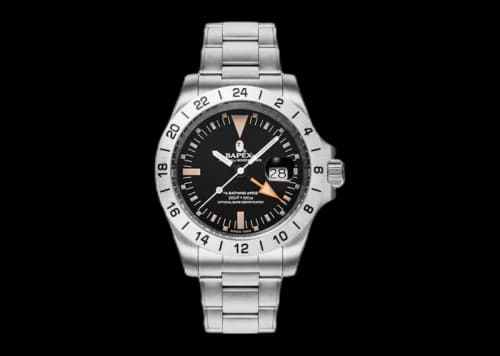 BAPE A Bathing Ape Type 6 BAPEX Watch Silver