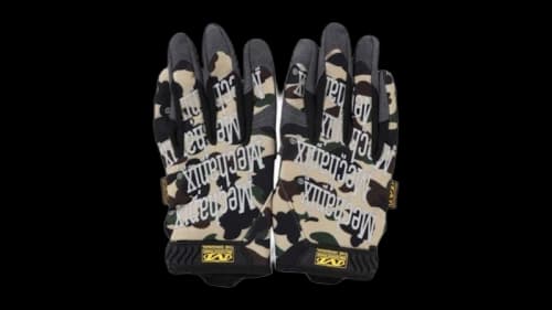 BAPE 1st Camo Mechanix Wear Gloves Yellow