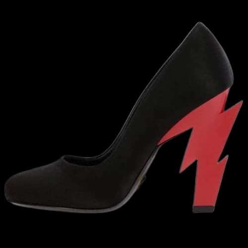 PRADA Satine Thunder Heels 'Black Red' (Women's)