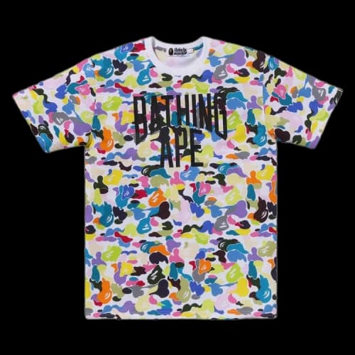 BAPE Multi Camo NYC Logo Tee 'White'