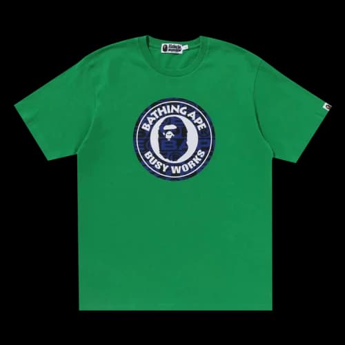 BAPE Lux Sport Pattern Busy Works Tee 'Green'