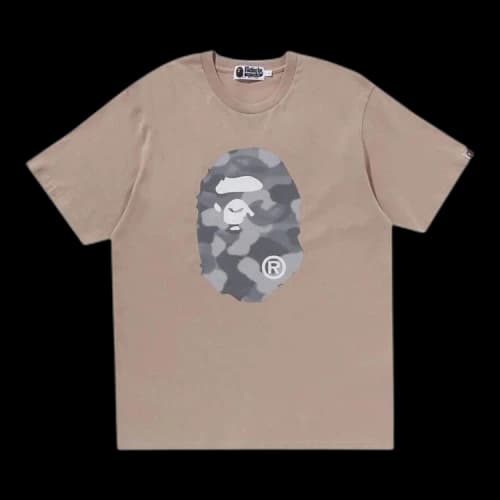 BAPE Radiation Camo Big Ape Head Tee 'Beige'