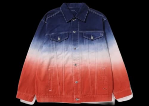 BAPE Gradation Champion Loose Fit Denim Jacket Multi