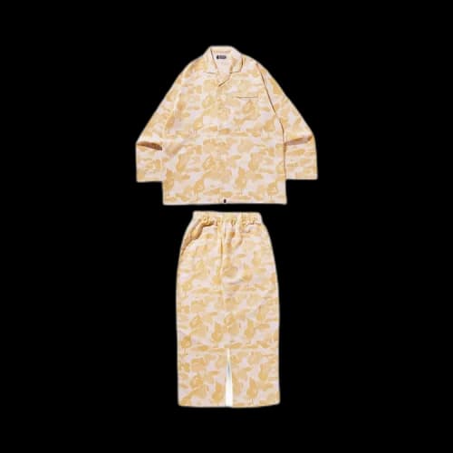 BAPE Valentine Chocolate Camo Pajamas 'Ivory'