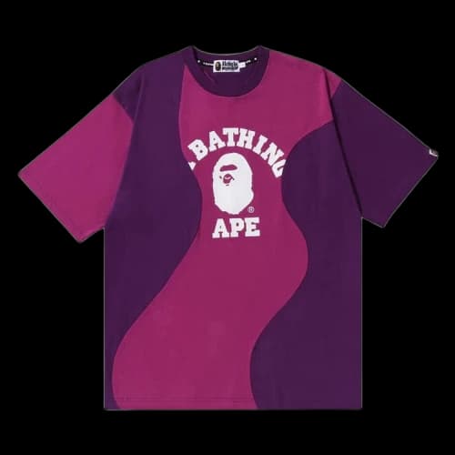 BAPE Cutting College Relaxed Fit Tee 'Purple'