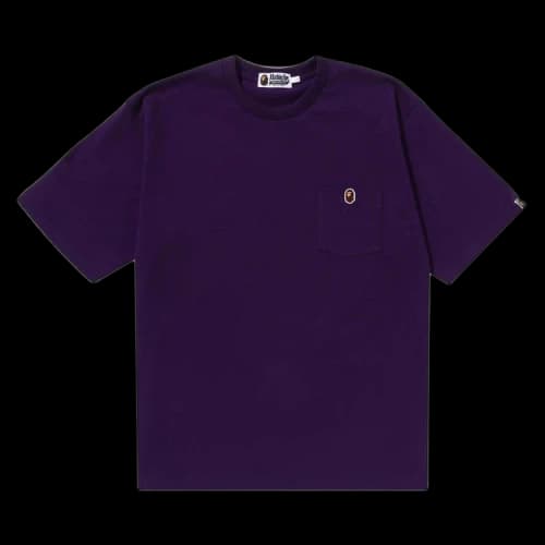 BAPE Ape Head One Point Relaxed Fit Pocket Tee 'Purple'